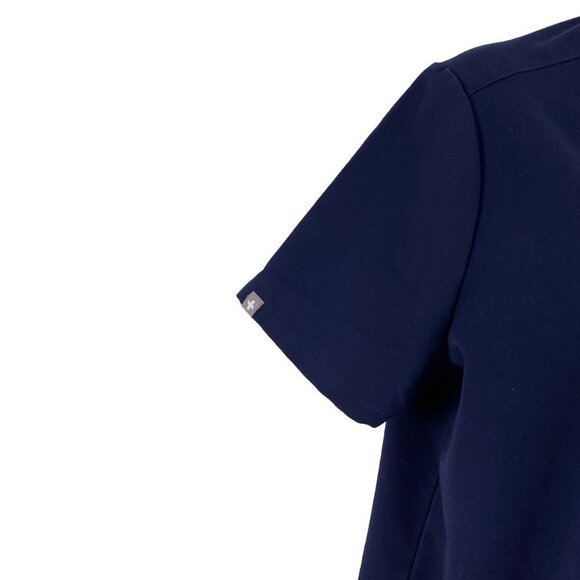 Figs Casma Three Pocket Scrub Top Navy Blue Short Sleeve V-Neck Women's Small - Picture 5 of 10